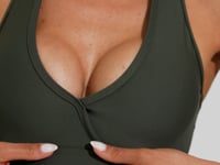Top Fitness Feminino Chumbo Decote Transpassado Action Dlk