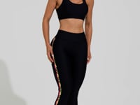 Top Fitness Feminino Preto Com Bojo E Elástico Cruzado Costas Action Dlk