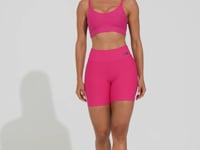 Top Fitness Feminino Pink Com Recorte E Alça Dupla Action Dlk