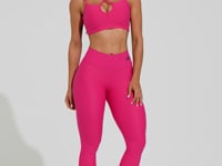Top Fitness Feminino Pink Decote Gota Com Alça Dupla Action Dlk