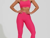Top Fitness Feminino Com Bojo Pink Canelado Action Dlk
