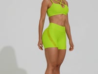 Short Fitness Feminino Lima Elástico Vazado Action Dlk