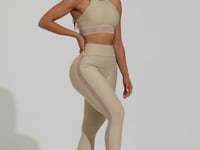 Top Fitness Feminino Nude Com Elástico Vazado Action Dlk