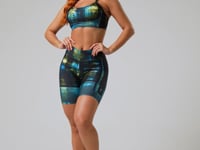 Top Fitness Feminino Com Bojo New Printed Estampado Art Black Dlk