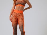 Legging Fitness Feminina New Printed Estampada Gradiente Square Laranja Dlk