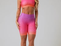 Top Fitness Feminino Nadador New Printed Degradê Rosa Dlk
