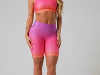 Bermuda Fitness Feminina New Printed Estampada Degradê Rosa Dlk