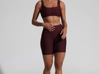 Top Fitness Feminino Vinho Com Alça Larga E Recortes Aura Dlk