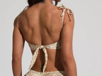 Calcinha Biquíni Asa Delta Solaris Dlk Estampada Boho Chevron Dourado
