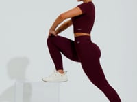 Legging Fitness Feminina Vinho Canelada Modela Bumbum Seamless+ Dlk