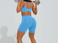 Bermuda Fitness Feminina Com Bolsos Soul Dlk Azul