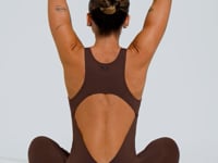 Macacão Fitness Feminino Nadador Com Decote Soul Dlk Marrom