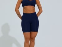 Bermuda Fitness Feminina Com Bolsos Soul Dlk Azul Marinho