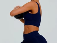 Top Fitness Feminino Com Decote V Soul Dlk Azul Marinho