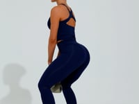 Cropped Fitness Feminino Com Alças Reguláveis Soul Dlk Azul Marinho
