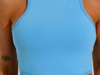Cropped Fitness Feminino Com Cava Americana Soul Dlk Azul