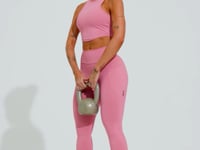 Cropped Fitness Feminino Com Cava Americana Soul Dlk Rosa