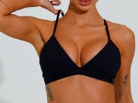 Top Fitness Feminino Triângulo Com Alças Reguláveis Soul Dlk Preto