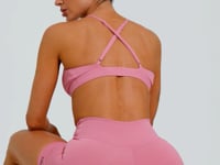 Top Fitness Feminino Triângulo Com Alças Reguláveis Soul Dlk Rosa