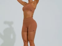 Top Fitness Feminino Com Alças Finas Reguláveis Soul Dlk Caramelo