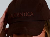 Boné Bordado Autêntica Marrom Dlk