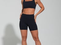 Short Fitness Feminino Com Bolso No Cós Preto Básico Dlk
