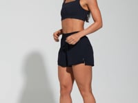 Short Fitness Feminino Soltinho Preto Básico Dlk