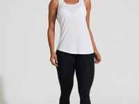 Camiseta Fitness Feminina De Poliamida Modelo Nadador Básica Dlk Branco