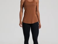 Camiseta Fitness Feminina De Poliamida Modelo Nadador Básica Dlk Marrom