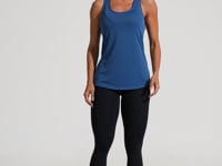 Camiseta Fitness Feminina De Poliamida Modelo Nadador Básica Dlk Azul