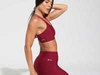 Top Fitness Feminino Vermelho Cereja Com Alça Dupla Aura Dlk