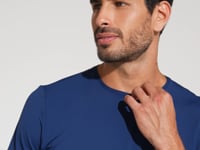 Camiseta Fitness Masculina Dry Fit Com Recortes Laterais Dlk Azul Marinho