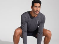 Camiseta Fitness Masculina Manga Longa Mescla Dlk Grafite
