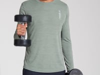 Camiseta Fitness Masculina Manga Longa Mescla Dlk Verde