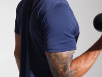Camiseta Fitness Masculina Mescla Dlk Azul Marinho