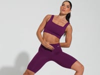 Bermuda Fitness Feminina Roxo Básica Dlk
