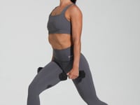 Legging Fitness Feminina Cinza Cintura Alta Básica Dlk