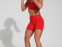 Short Fitness Feminino Vermelho Básico Dlk