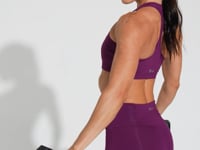 Top Fitness Feminino Modelo Nadador Roxo Básico Dlk