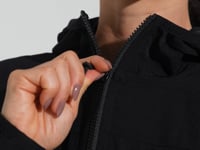 Casaco Corta Vento Feminino Com Capuz Preto Básico Dlk