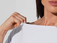 Blusa Feminina Decote Canoa Motion Lines Dlk Branco