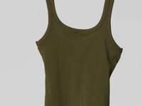 Camiseta Feminina Canelada Motion Lines Dlk Verde Oliva