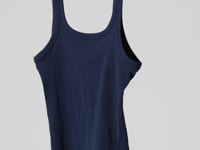 Camiseta Feminina Canelada Motion Lines Dlk Azul Marinho