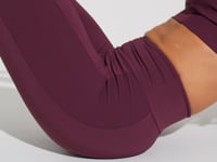 Legging Fitness Feminina Com Lateral Canelada Motion Lines Dlk Vinho