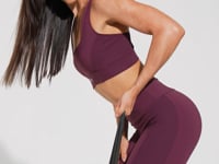 Top Fitness Feminino Nadador Anatômico Com Detalhe Canelado Motion Lines Dlk Vinho
