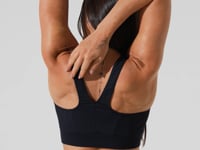 Top Fitness Feminino Nadador Anatômico Com Detalhe Canelado Motion Lines Dlk Preto