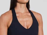 Top Fitness Feminino Nadador Com Detalhe Canelado Motion Lines Dlk Preto