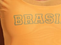 Blusa Baby Look Feminina Tule Brasil Radiante Dlk Amarelo