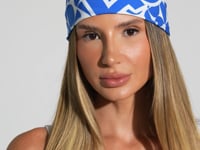 Kit Lenços Estampados Brasil Azul E Branco Dlk