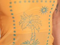 Camiseta Nadador Feminina Tule Energia Brasileira Dlk Amarelo
